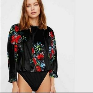 Intimately free people velvet bodysuit XS